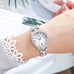 SKMEI Lady Watches for Women Female Bling Dress Fashion Luxury Diamond Business Casual Analog Quartz Waterproof Stainless Steel Wristwatches Gifts - Image 3
